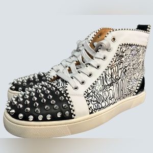 Louis Vuitton Mens high top sneakers studded. Hardly worn almost new. No box.